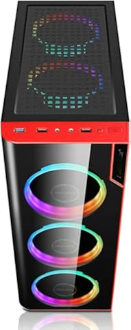 370 * 188 * 412Mm Juegos De PC Caja De La Computadora, Transparente Refrigeración Jugador Escritorio Chasis ATX RGB Vertical Acrílico Completo del Lado