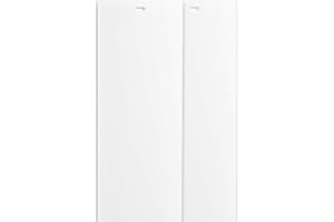 DALIX PVC Veritcal Blind Replacement Slats Curved Smooth White 94.5 x 3.5 (2-Pack)
