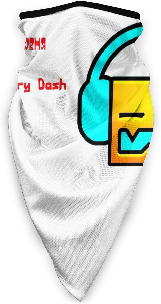 Geometry Dash Face Mask Scarf Microfiber Neck Warmer for Unisex