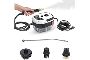 DYRABREST Handheld Steam Cleaner, 2500W High Temperature Pressurized Steam Cleaner for Home Use, Fast Heating, Portable Steamer Cleaning Machine with 3 Brush Heads for Kitchen, Car Detailing