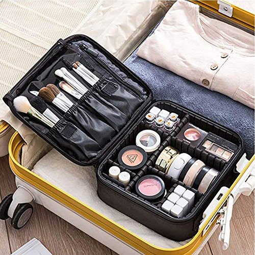 Royal Brands Travel Makeup Case, Hobby Organizer Professional Cosmetic Makeup Bag Organizer Accessories Case Tools (Small (9.5x9x10), Black)