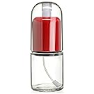 Premium Olive Oil Mister and Cooking Sprayer with Clog-Free Filter and Glass Bottle by CHEFVANTAGE - Red
