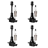 Set of 4 Ignition Coil Pack and Spark Plugs Fits