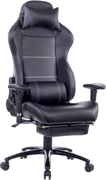 Amazon Com Healgen Reclining Gaming Chair With Adjustable Massage Lumbar Pillow And Footrest Memory Foam Pc Computer Racing Chair Ergonomic High Back Desk Office Chair 8263black Kitchen Dining