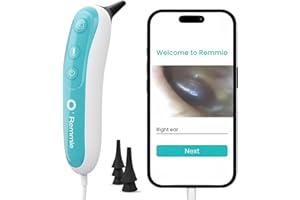 Remmie 4 AI-Powered Digital Otoscope with Light for Home Use - Ear Infection Checker for Kids & Adults - Nose Scope Video Camera with Telemedicine-Enabled App - FDA-Registered