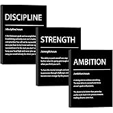 Halioyo Motivational Wall Art - 3 Pieces Inspirational Wall Decor for Office, Positive Quotes Canvas Prints Posters for Bedroom Living Room Classroom Workspace, Ready to Hang (12x16 inch)