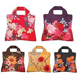 Envirosax Reusable Grocery Bags- Set of 5 Bloom