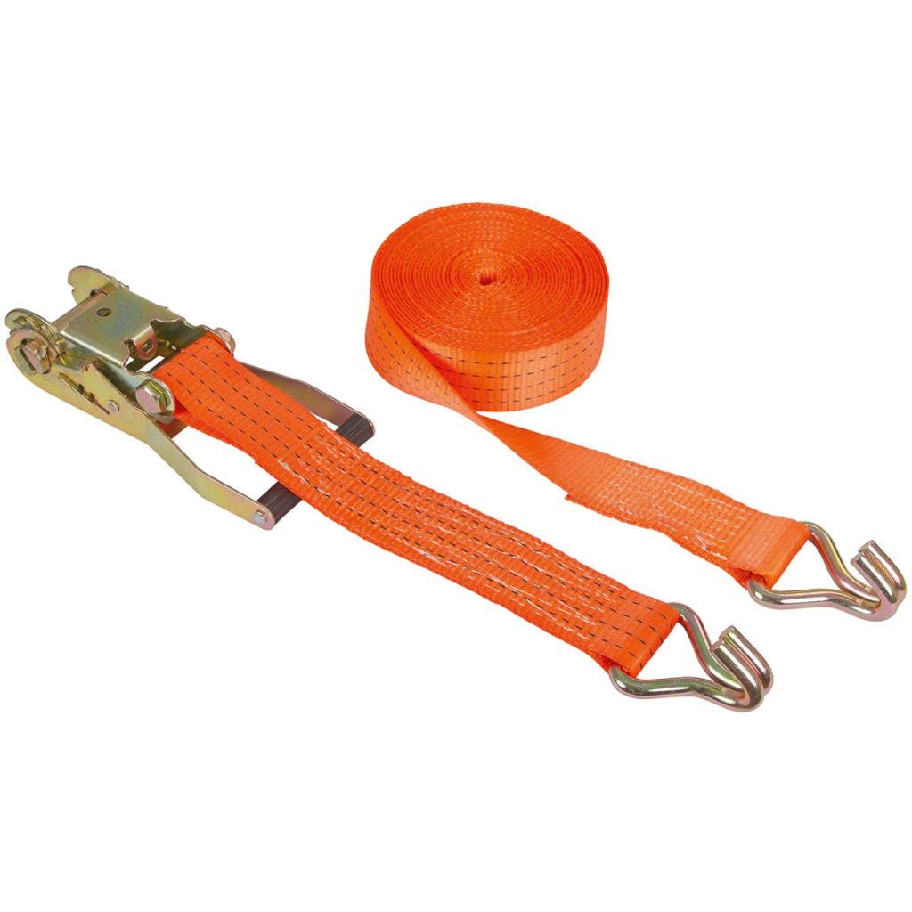 Kerbl Ratchet tie down; two parts; 50 mm x 8 m, 2000 kg/4000 kg; orange