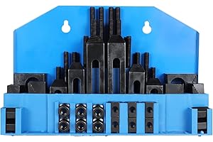 raseparter 58 Pcs Pro-Series 1/2 Inch T-Slot Hold Down Clamp Clamping Kit Replacement for Bridgeport Mill Set Up Set (3/8-16)
