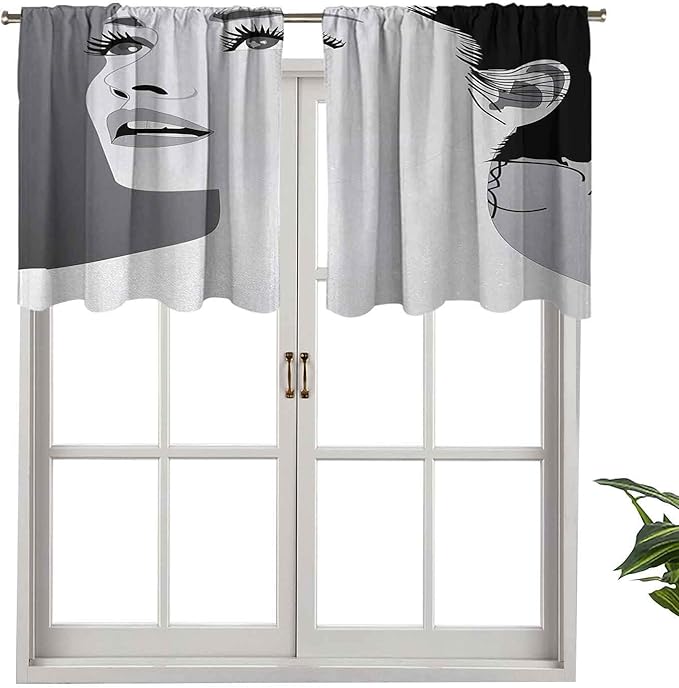 Cenefa de cortina con aislamiento térmico para decoración del hogar