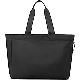 zhongningyifeng Men's Tote Bag 14-inch Laptop Nylon Waterproof Lightweight Business Casual Black Handbag for Work Travel