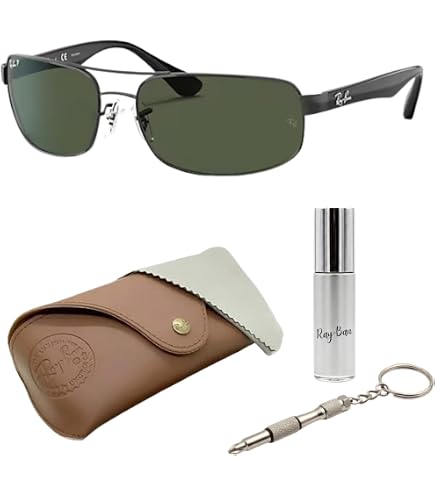 Amazon.com: Ray-Ban RB3498 Rectangle Sunglasses with Official