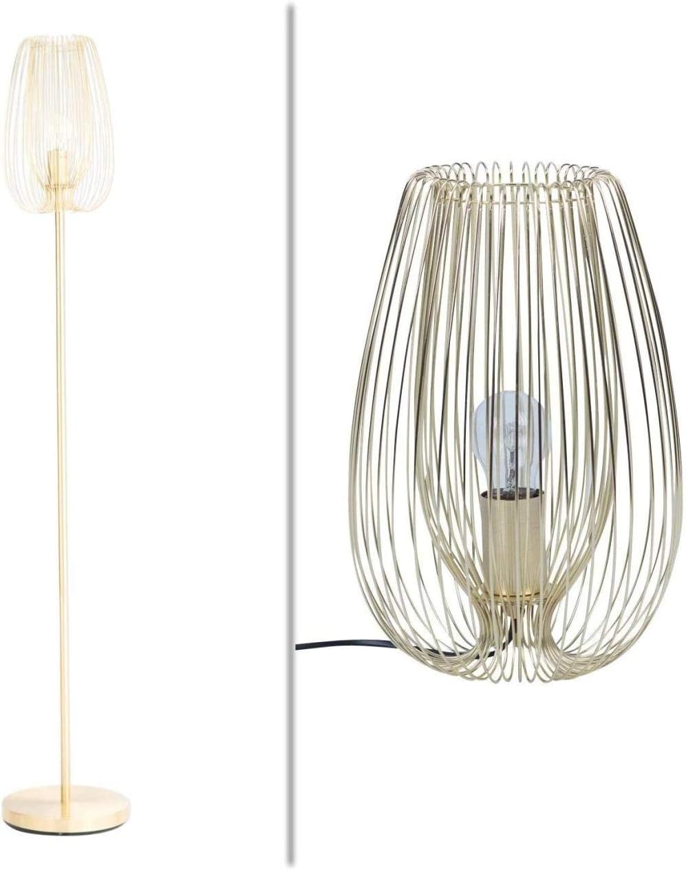 gold wire table lamp