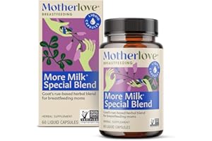 Motherlove More Milk Special Blend (60 Liquid caps) Herbal Lactation Supplement w/Goat’s Rue to Build Breast Tissue & Support Breast Milk Supply—Non-GMO, Organic Herbs, Vegan, Kosher, Soy-Free