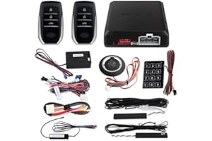 EASYGUARD EC002-T2-NS PKE Car Alarm System Proximity Sensor Lock Unlock Remote Engine Start Push Start Button Touch Password Entry Backup Vibration Alarm DC12V