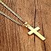 Cross Necklace, Quantum 3mm Stainless Steel Pendant Chain for Men Women Gold