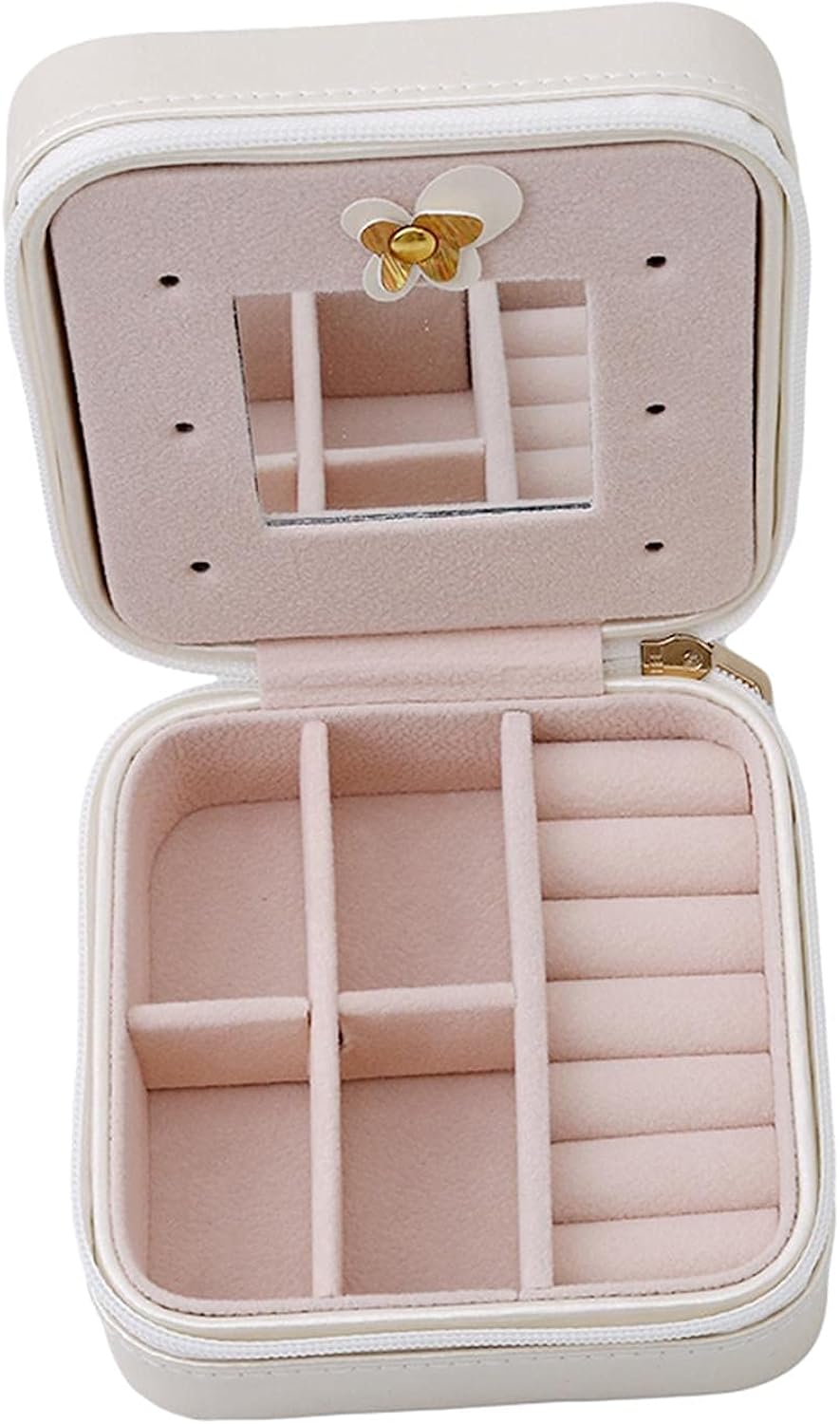 Organizador de caja de joyería SMEJS, pequeña bolsa de almacenamiento