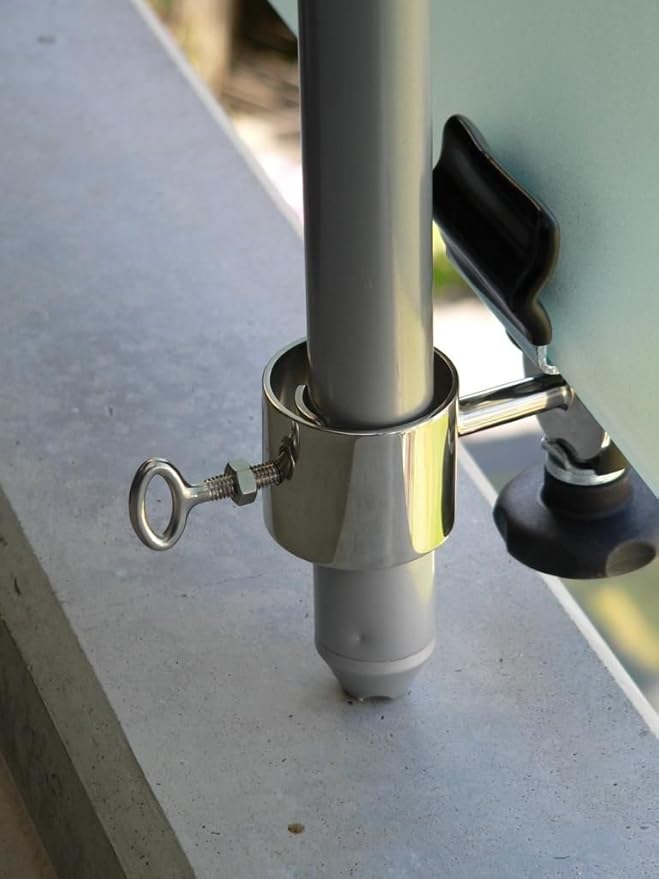 Amazon.de Edelstahl Sonnenschirm Halterung 360 ° DREHBARER