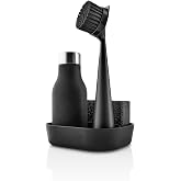 EVA SOLO | Dishwashing Set | Soap Dish, Liquid Soap Dispenser, Dish Brush &amp; Sponge | Dish Washing Accessories | Black
