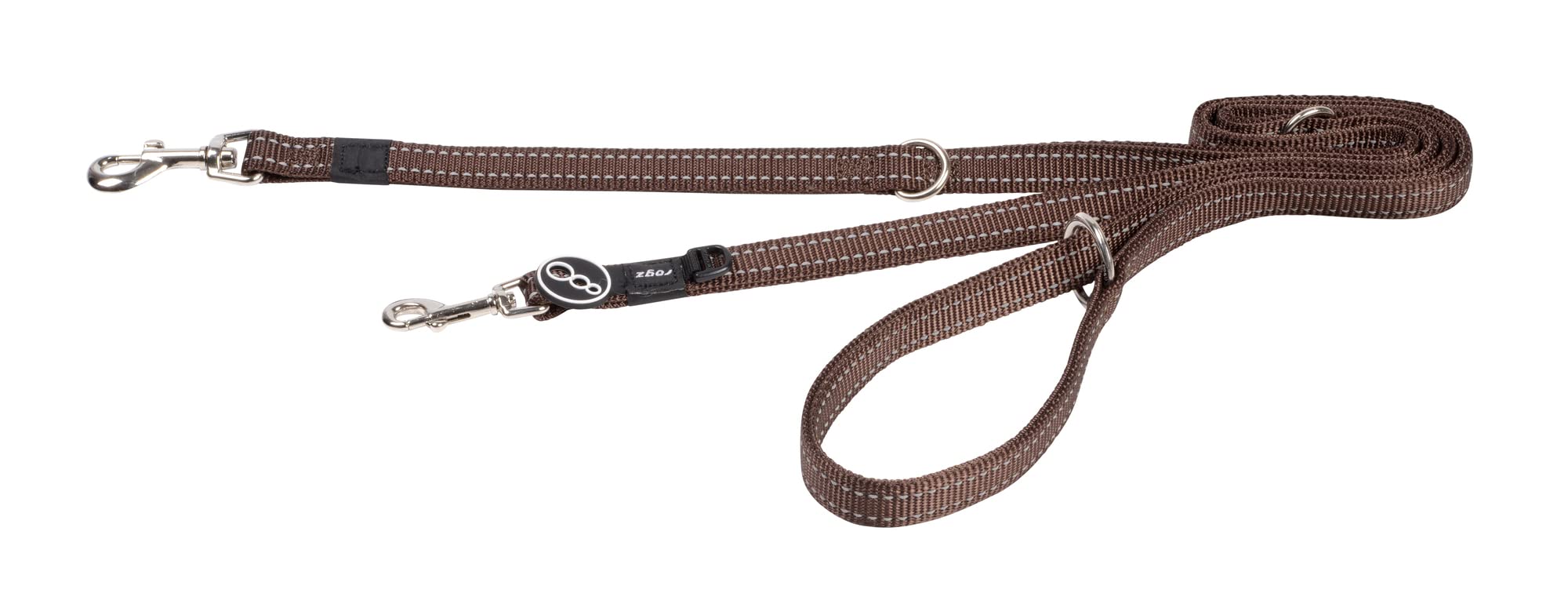 Rogz Utility Snake Brown multi-purpose lead 160cm Medium