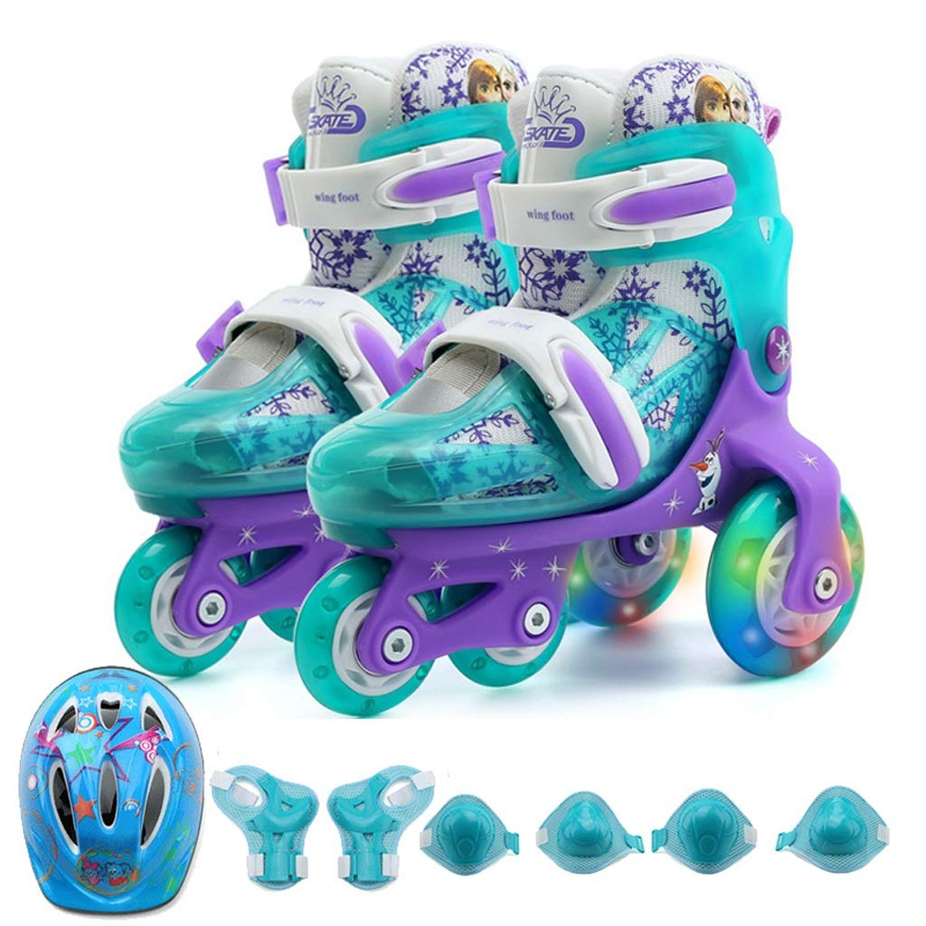 Adjustable Adjustable Snow フルセットのスケート セット可能なローラーシューズをセット Snow 通気性の子供用スケート 25 29 S S Liuxueping 25 29 ローラースケート 3列のローラースケート B07gjpklvd スケート インライン スケート 最上の品質な