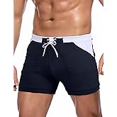 COOFANDY Swim Trunks for Men Sexy Swim Brief Square Leg Swimsuit Swimming Short Bathing Suit with Pocket S-XXL