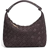 Slouchy Suede Woven Hobo Bags Women Cute Underarm Shoulder Bag Crescent Crossbody Purses Travel Satchels Tote Handbag 2025