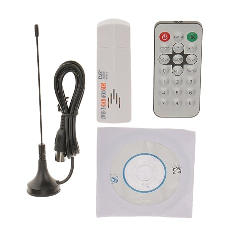 MagiDeal RTL2832U+R820T USB 2.0 Digital DVB-T Antenne SDR+DAB+FM HDTV TV Stick Fernsehtuner-Empfänger Weiß