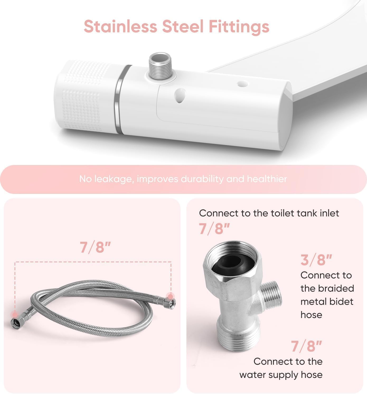 Photo 1 of **USED, INCOMPLETE** Ultra-Slim Bidet Attachment, Adjustable Fresh Cold Water Pressure