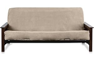 OctoRose ® Beige Full Size Quality Bonded Micro Suede Futon Mattress Cover