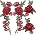 Tuodeal 10 Pieces Rose Patch Embroidered Flower Sew On Patch Applique