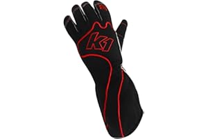 K1 RACEGEAR K1 Race Gear RS1 Reverse Stitch Kart Racing Gloves (Red/Black, Large) - 13-RS1-R-L