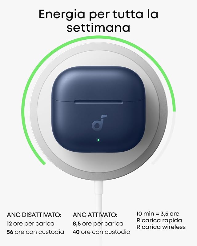 P42i Cuffie Bluetooth ANC adattiva, Audio Hi-Res con LDAC