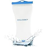 GRILLFANCY Water Bag 2L Durable TPU Material, BPA & PVC Free Squeeze Pouch, Collapsible Hydration Canteens for Camping Hiking Cycling Fishing or Traveling Suitable for Sawyer Squeeze Water Filter