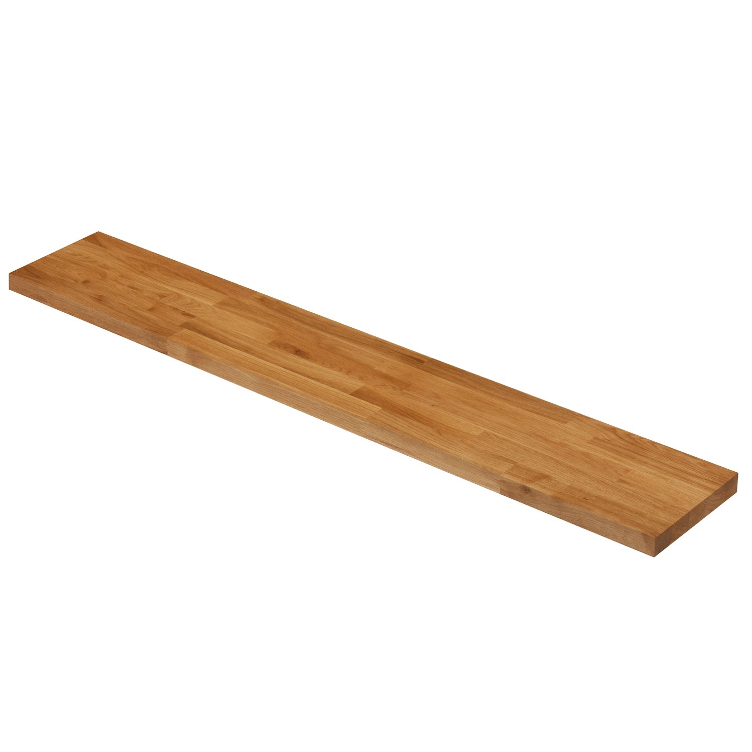 WORKTOPEXPRESS Solid Oak Timber Block Floating Wall Shelf Wooden