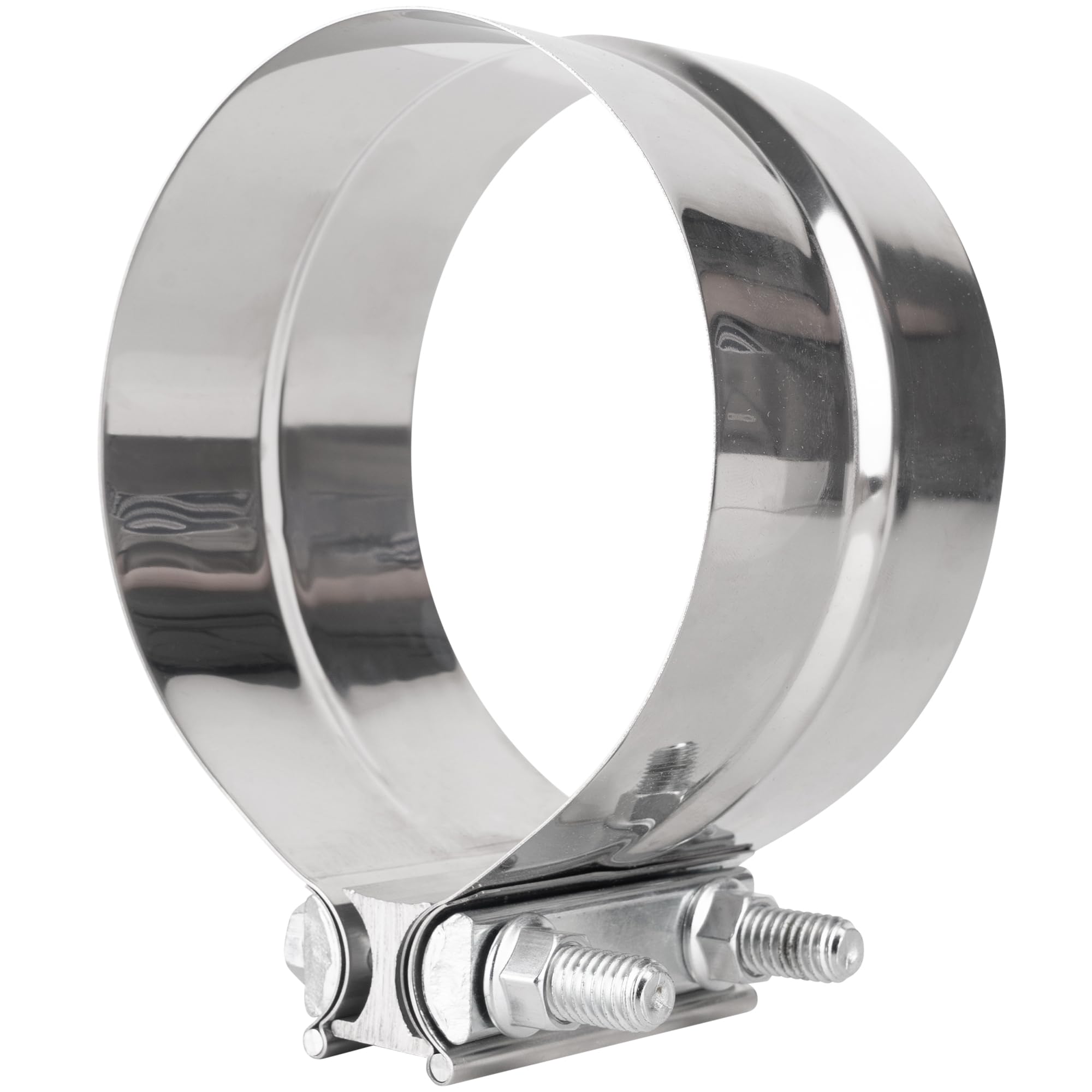 Photo 1 of BlueStars 5" Exhaust Clamp, 304 Stainless Steel Lap Joint Band Clamp - Compatible with Automotive Exhaust Pipes, Mufflers, Catalytic Converters, Connects 5" OD to 5" ID Pipe