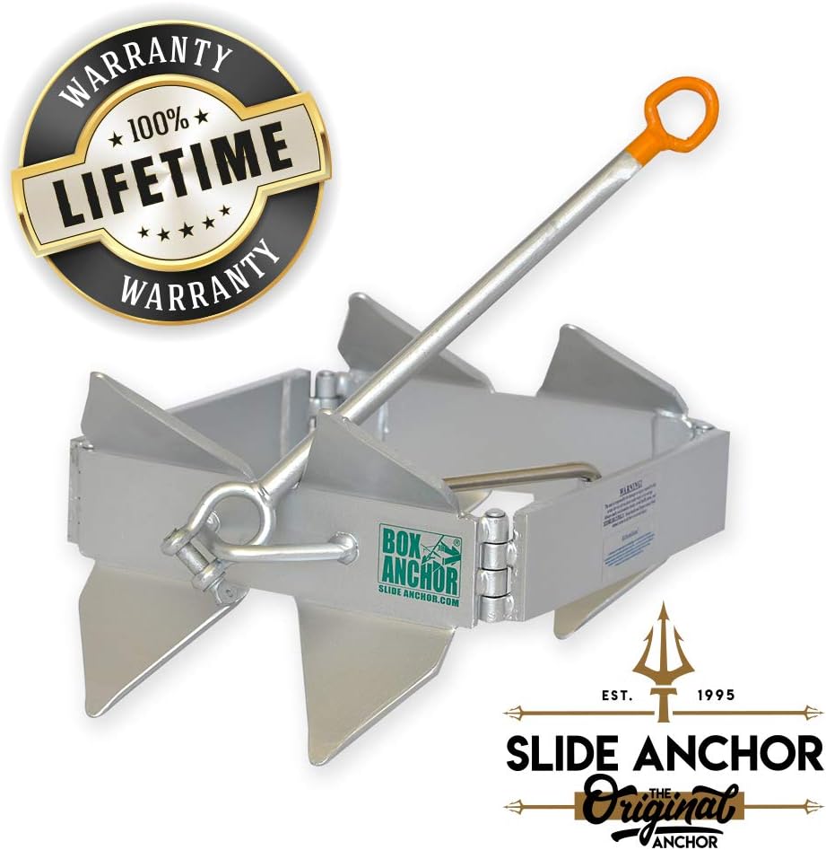 Slide Anchor - Box Anchor for Offshore Boat Anchoring - Includes Storage Bag (Bag Colors May Vary) : Sports & Outdoors