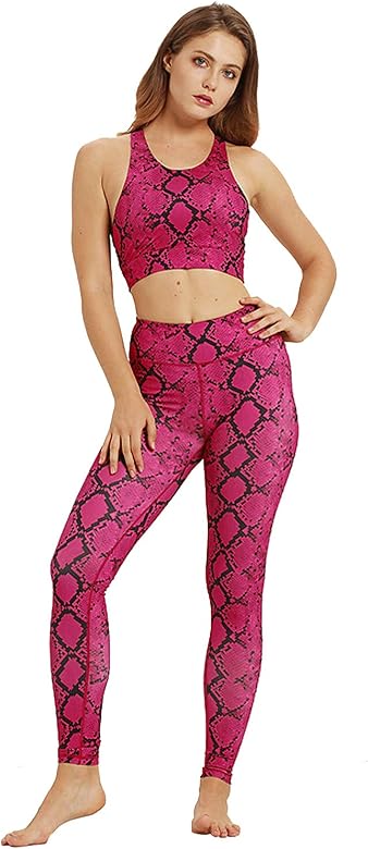 Conjunto Deportivo Mujer Fitness Verano Estampado Serpiente ...