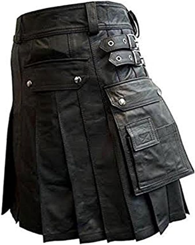mens leather gladiator kilt