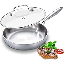 Headery Olla De Acero Inoxidable De 11 Cuartos De Galón Con Tapa, Utensilios De Cocina Gruesos