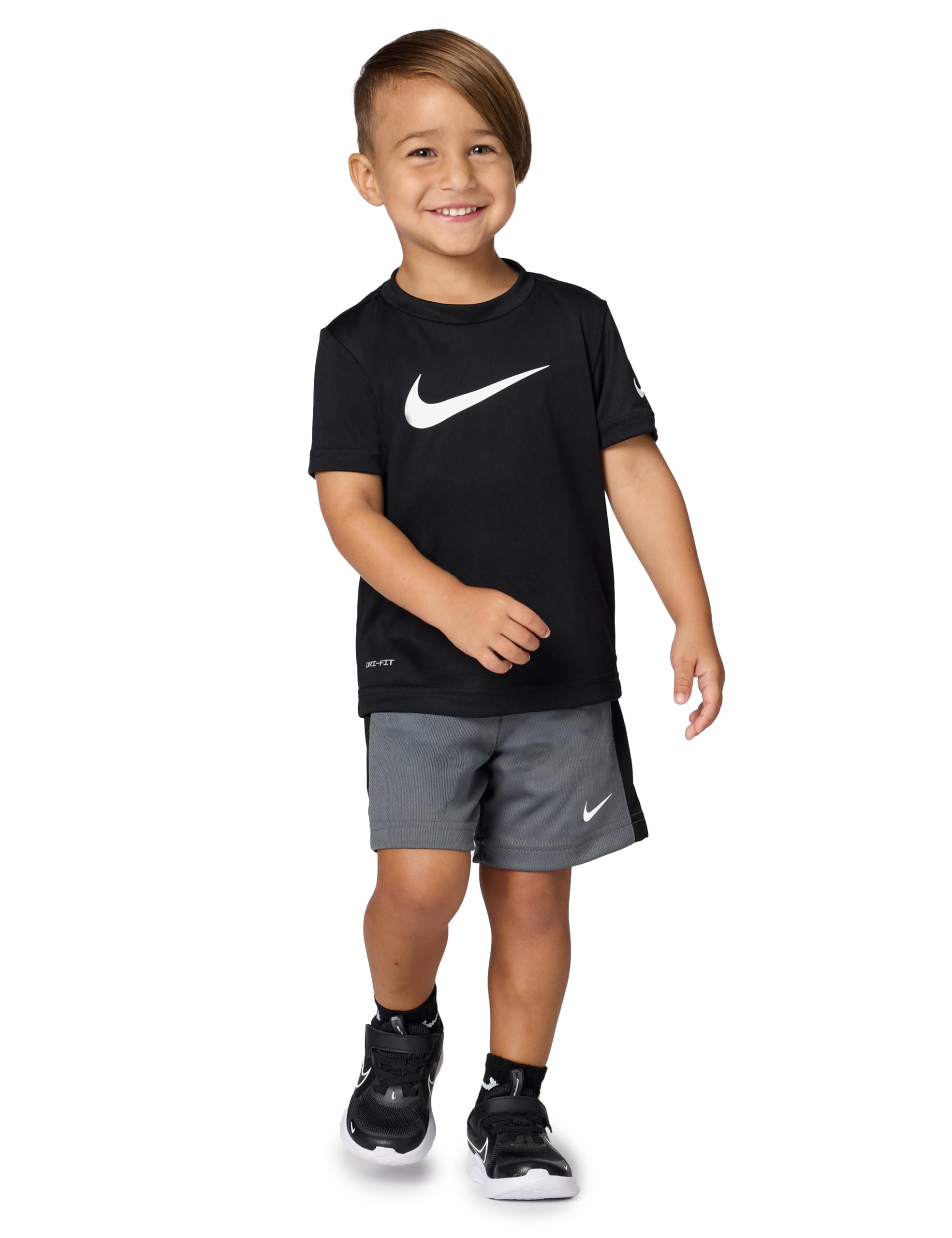 Photo 1 of Nike Dri-Fit Swoosh T-Shirt and Mesh Shorts 2-Piece Outfit Set