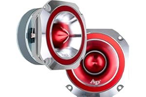 Audio pipe Audiopipe 1 Pair ATR-4053 Heavy Duty Eye Candy Super Bullet Tweeters - 400W 4-8 Ohm Pro Audio Car Audio - Red
