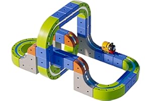 Electric Train Track Sets – Magnetic Building Toy Train Track with DIY Race Car Track Traffic Signs for Kids 3 4 5 6 Years Ol