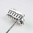 OVSAL 2-Point Electric Guitar Bridge 10.8mm Tremolo Bridge with Brass Block and Steel addles Electric Guitar Parts for 6 String Start Stratocaster Chrome