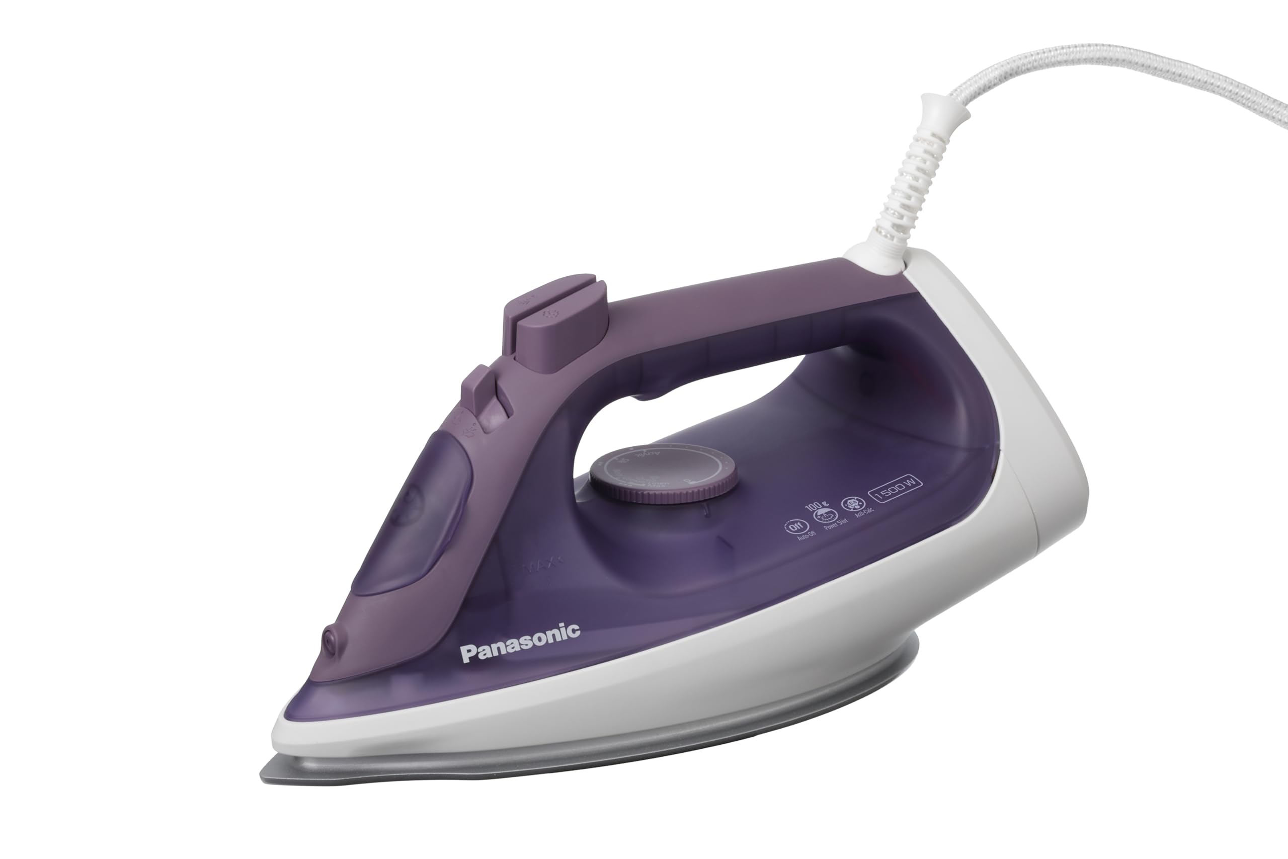 Photo 1 of Panasonic NI-S630 Steam/Dry Iron, Ergonomic 1500W with Ceramic Soleplate and U-Shaped Groove, Auto Shut Off and Anti-Calc