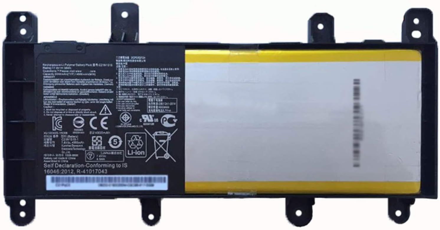 ANTIEE 7.6V 38Wh/4900mAh C21N1515 Laptop Battery Compatible with ASUS X756UW X756UQ X756UV X756U X756UJ X756UA X756UX X756UB X756UQ Series Notebook 0B200-01800100