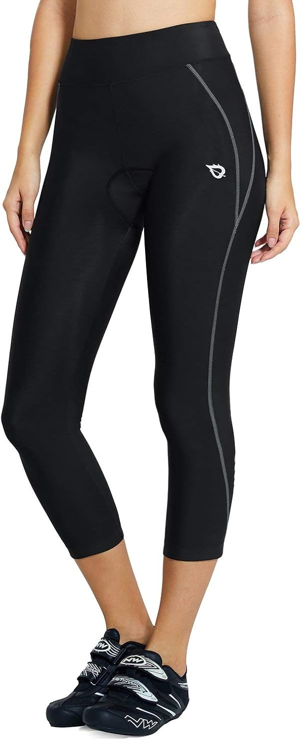 BALEAF Women's 3D Padded Cycling Pants Bike Shorts Capris Breathable 3/4 Tights UPF 50+ : Clothing