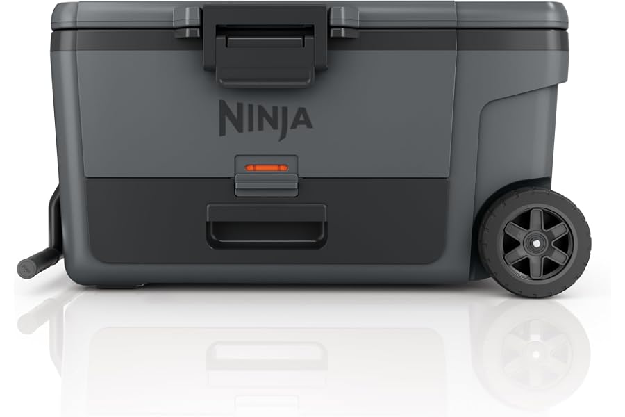 Ninja FrostVault | 65qt Wheeled Cooler with Cold Dry Zone | Integrated Fridge-Temp Dry Storage Drawer | Premium Heavy-Duty Insulated Cooler | Keeps Ice for Days | Charcoal Gray | FB265CG