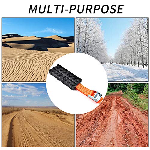 image for OTUAYAUTO Anti Skid Tire Blocks, Universal Emergency Tire Straps Tract