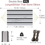 GOCAN Double Brazilian Hammock 2 Person Extra Large 220 x 150 cm Grey Stripe view 2